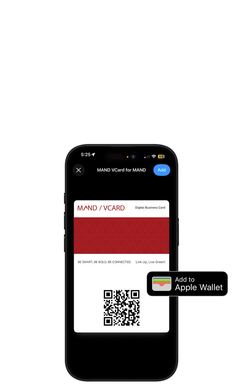 Add vCard QR Code to Wallet